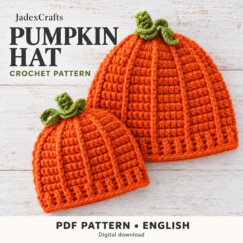Pumpkin Hat Crochet Pattern PDF – Baby Pumpkin Beanie — photo 2 of 10