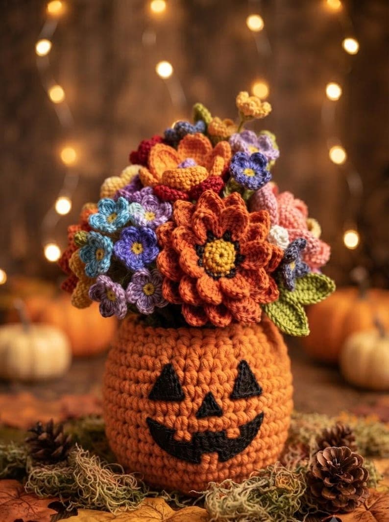 Halloween Crochet Flower Pot Pattern Bundle — photo 4 of 11