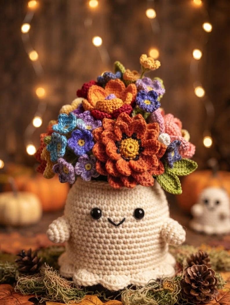 Halloween Crochet Flower Pot Pattern Bundle — photo 5 of 11