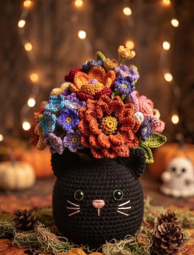 Halloween Crochet Flower Pot Pattern Bundle — photo 6 of 11