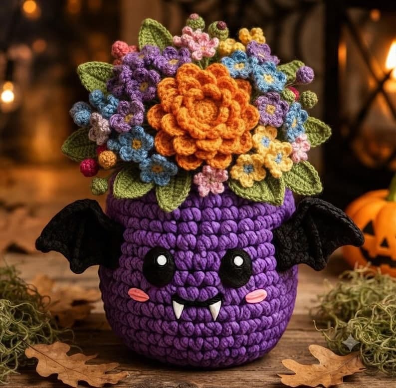 Halloween Crochet Flower Pot Pattern Bundle — photo 7 of 11