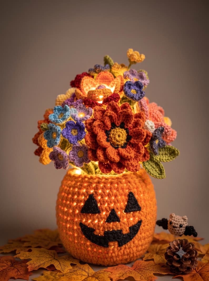Halloween Crochet Flower Pot Pattern Bundle — photo 8 of 11