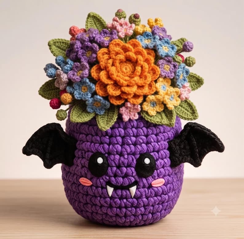 Halloween Crochet Flower Pot Pattern Bundle — photo 9 of 11