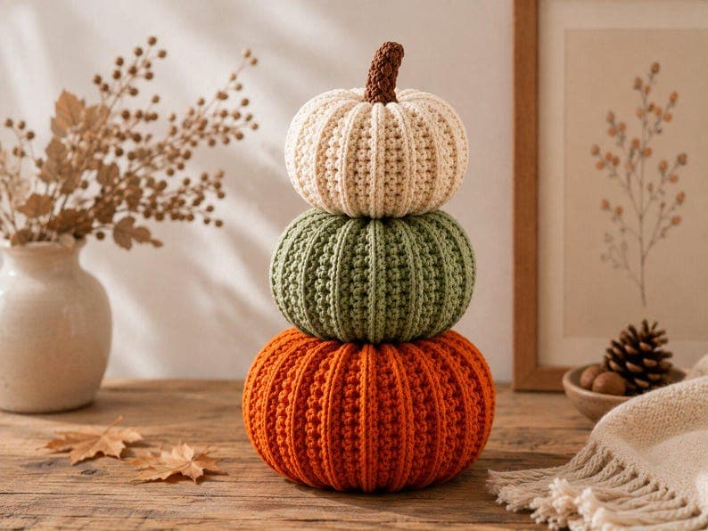 3-Size Crochet Pumpkin Pattern – Beginner Fall Amigurumi — photo 3 of 7