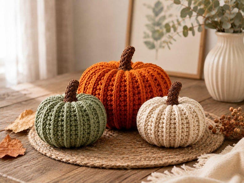 3-Size Crochet Pumpkin Pattern – Beginner Fall Amigurumi — photo 5 of 7